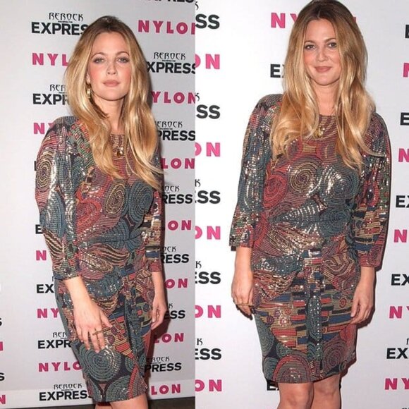 🔥Janine of London Metallic Mosaic + Gold Dress Sz Small Made in Italy 🇮🇹 - Picture 2 of 16